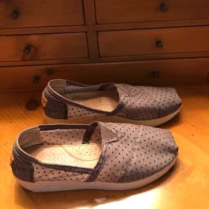 Espadrilles olive light weight fabric gold fleck